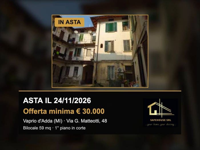 Appartamento bilocale in vendita in Via Giacomo Matteotti, Vaprio d'Adda