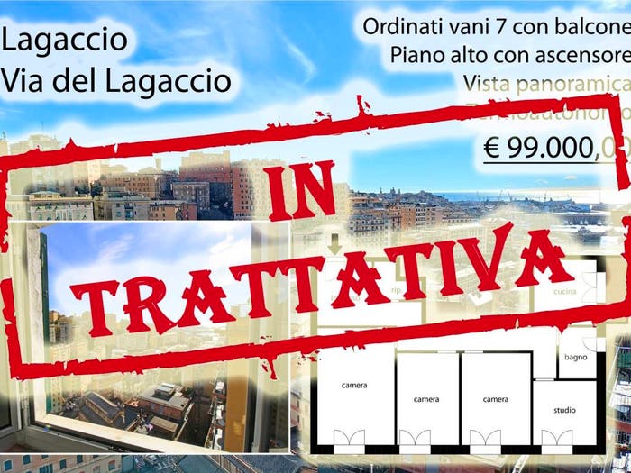 Appartamento quadrilocale in vendita in Via del Lagaccio, Lagaccio, Genova