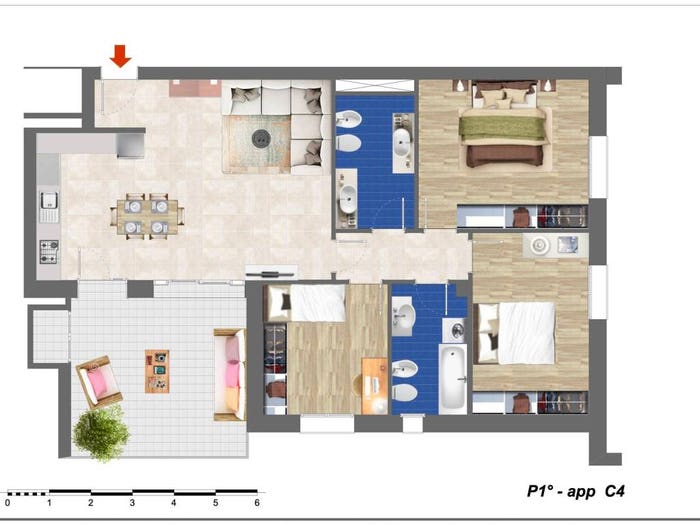 Appartamento con 5 locali in vendita in Budrio
