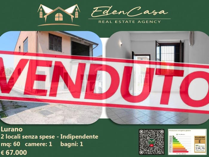 Appartamento bilocale in vendita in Via Mulino Vecchio, Lurano
