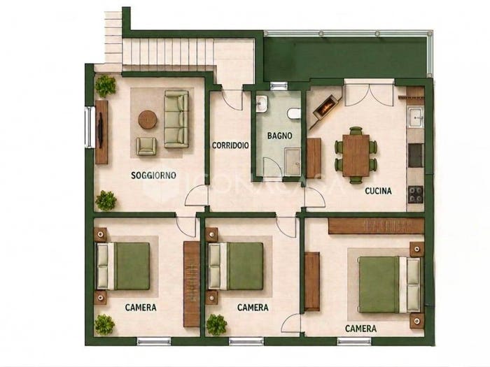Appartamento con 5 locali in vendita in Via Dante Alighieri, Centro, Bientina