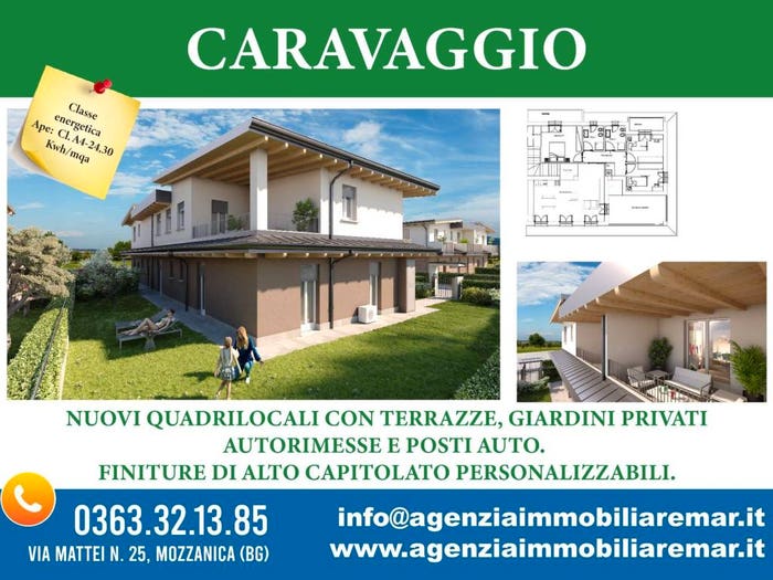 Casa quadrilocale in vendita in Via Damiano Chiesa, Caravaggio