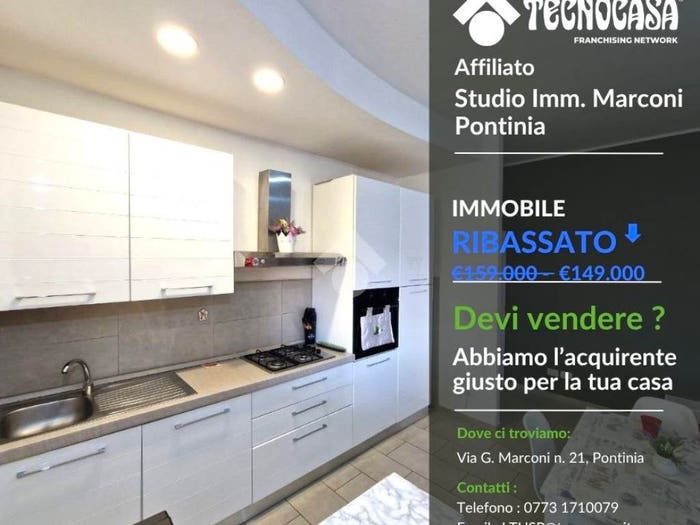 Appartamento bilocale in vendita in Via Italia, Centro, Pontinia