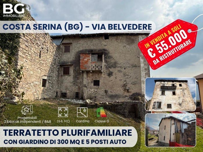 Casa con 6 locali in vendita in Via Belvedere, Costa Di Serina, Costa Serina