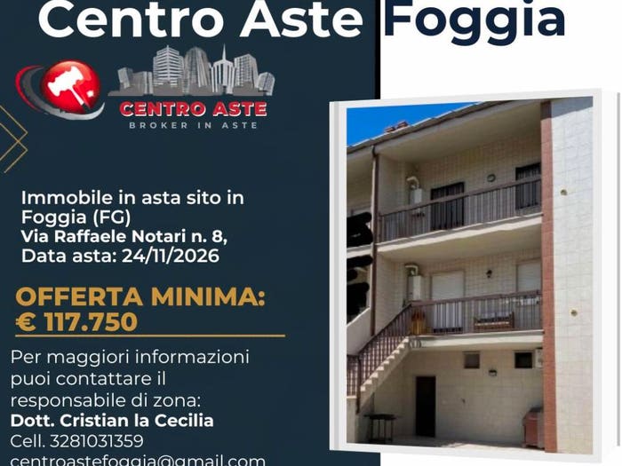 Appartamento con 6 locali in vendita in Via Raffaele Notari Foggia FG Italia, Comparto Biccari, Foggia