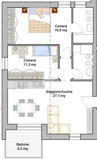Appartamento trilocale in vendita in Str La Rizza, Castel D'Azzano