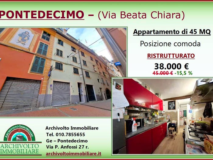 Appartamento bilocale in vendita in Via Beata Chiara, Pontedecimo, Genova