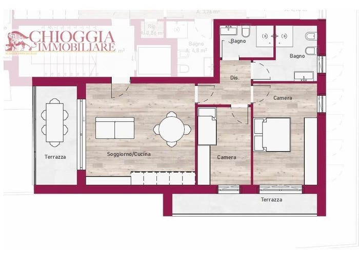 Appartamento trilocale in vendita in Viale Marco Polo, Sottomarina, Chioggia
