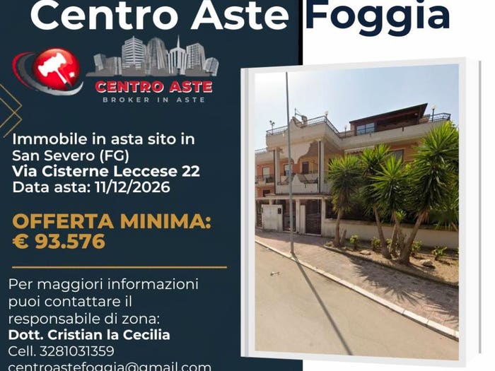 Appartamento con 5 locali in vendita in Via Cisterne Leccese San Severo FG Italia, San Severo