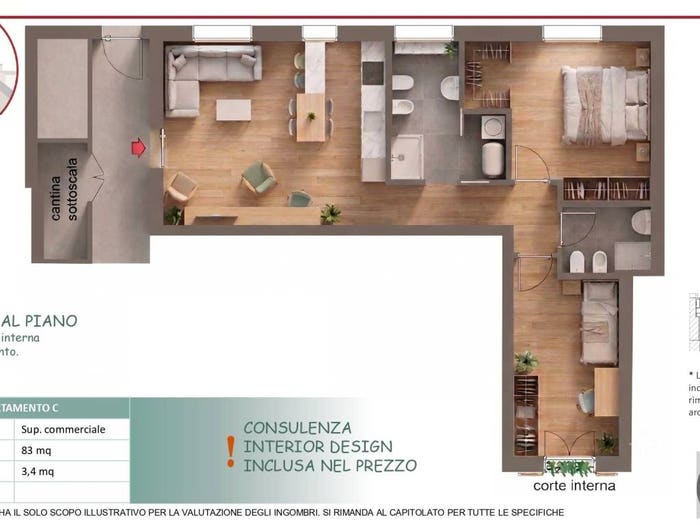 Appartamento trilocale in vendita in Via Giuseppe Verdi, Centro, Caronno Pertusella