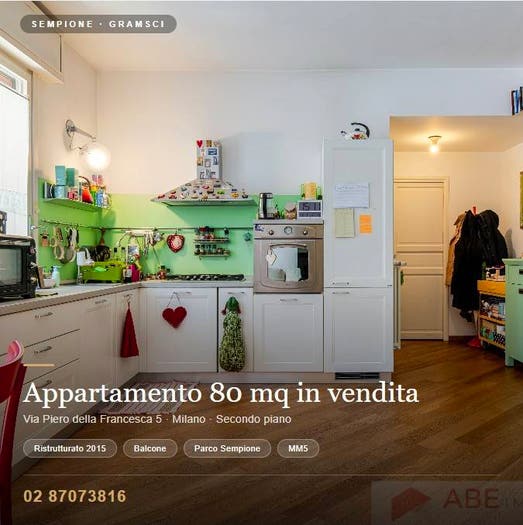 Appartamento trilocale in vendita in Via Piero della Francesca, Sempione, Milano