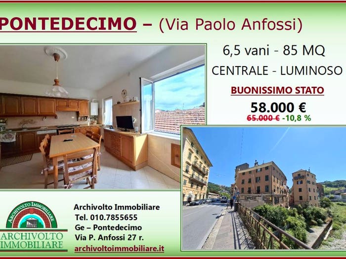 Appartamento quadrilocale in vendita in Via Paolo Anfossi, Pontedecimo, Genova