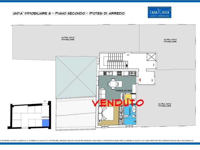 Appartamento monolocale in vendita in Via Leonida Bissolati, Centro, Budrio