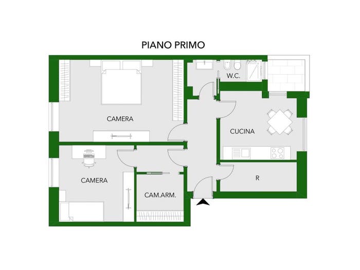 Appartamento trilocale in vendita in Via Diego Guicciardi, Dergano, Milano