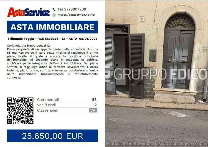 Appartamento bilocale in vendita in Via bruno buozzi, Centro, Cerignola