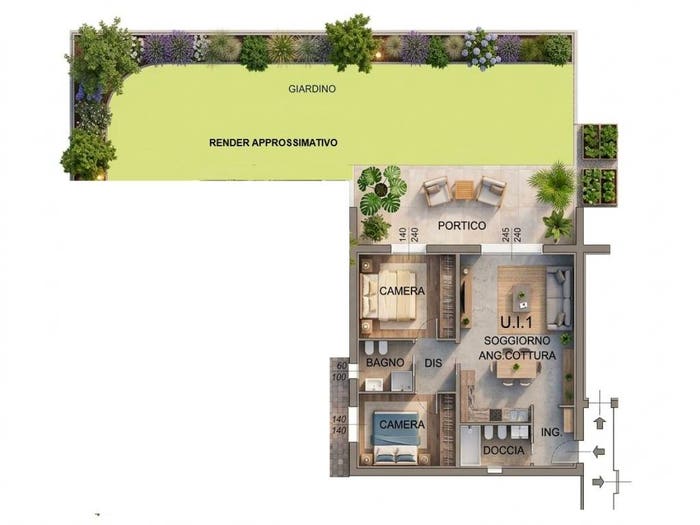 Appartamento trilocale in vendita in Via Giuseppe Parini, Uggiate con Ronago