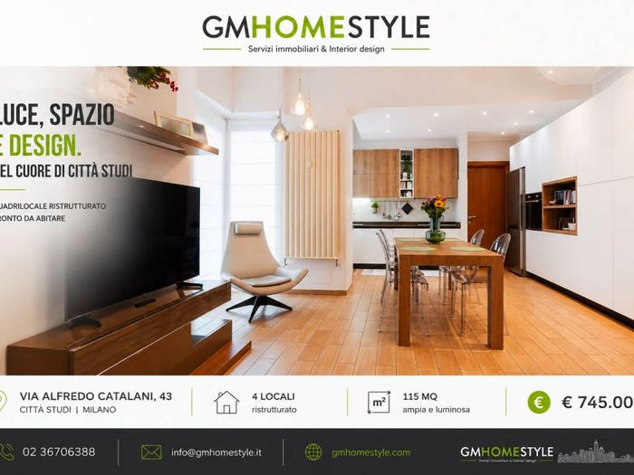 Appartamento quadrilocale in vendita in Via Alfredo Catalani, Casoretto, Milano