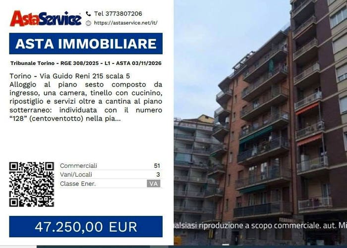 Appartamento trilocale in vendita in Via Guido Reni sc, Mirafiori Nord, Torino