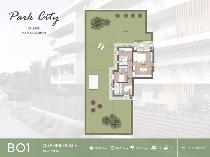 Appartamento quadrilocale in vendita in Via Pizzo Camino, Brembo Mariano, Dalmine