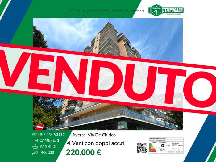 Appartamento quadrilocale in vendita in Via de Chirico, Aversa