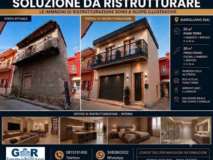 Casa quadrilocale in vendita in Via Luigi Mautone, Centro, Marigliano