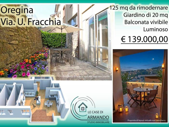Appartamento con 5 locali in vendita in Via Umberto Fracchia, Oregina, Genova