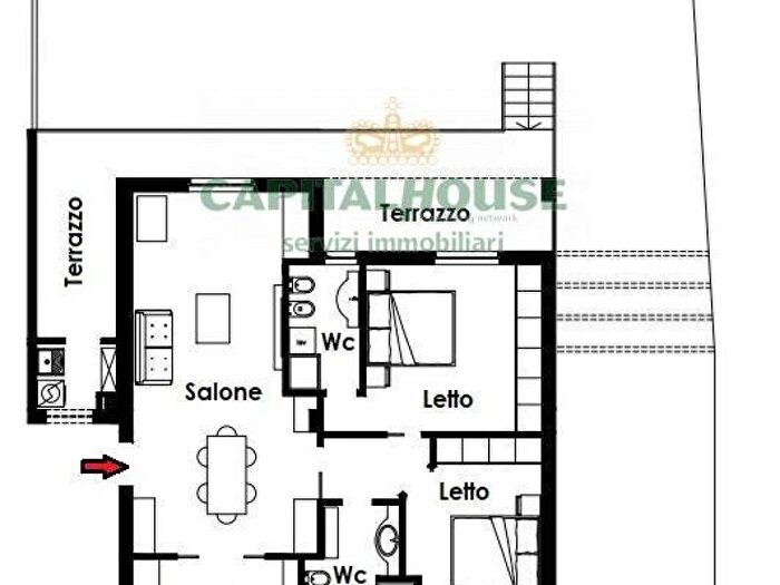 Appartamento trilocale in vendita in Via Nazionale delle Puglie, Casamarciano