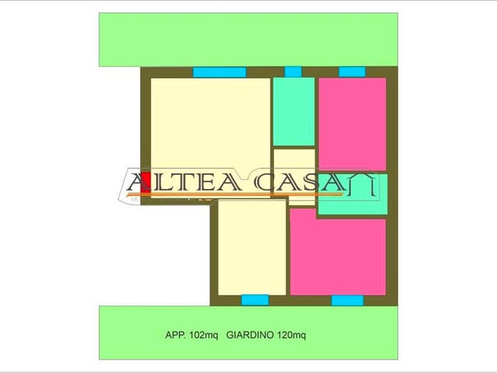 Appartamento trilocale in vendita in Viale Mazzini B, Centro, Dalmine