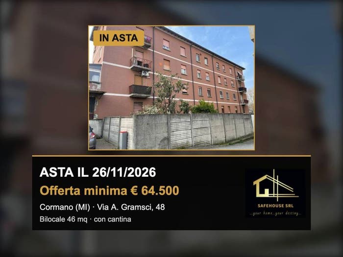 Appartamento bilocale in vendita in Via Antonio Gramsci, Cormano