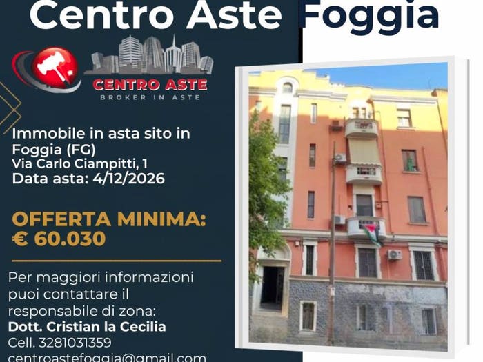 Appartamento quadrilocale in vendita in Via Carlo Ciampitti Foggia FG Italia, Centro Storico, Foggia