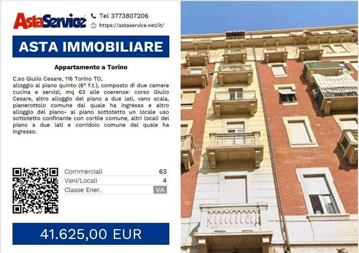 Appartamento quadrilocale in vendita in Cso Giulio Cesare, Barriera di Milano, Torino