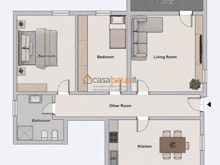 Appartamento trilocale in vendita in Centro, Bolzano