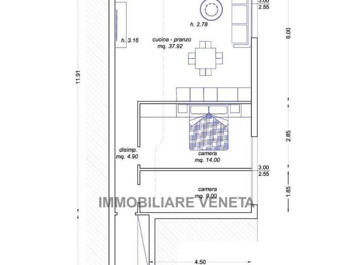 Appartamento trilocale in vendita in Sottomarina, Chioggia
