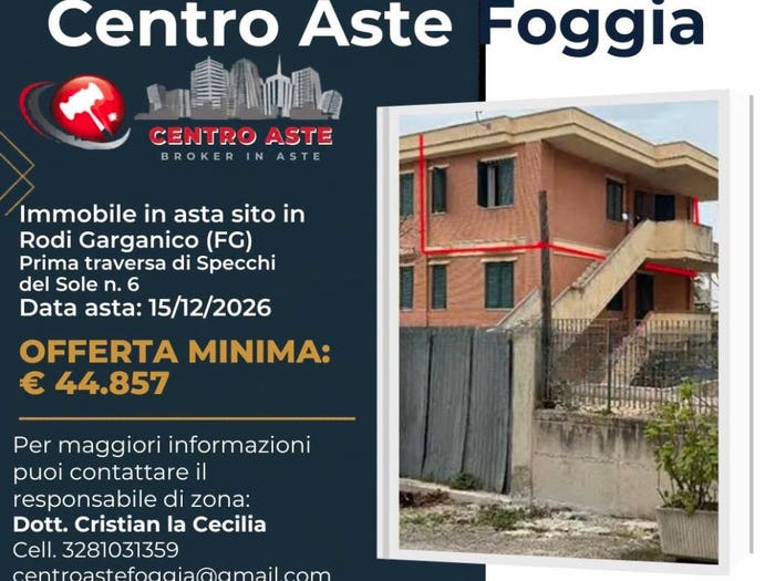Appartamento quadrilocale in vendita in Prima traversa di Specchi del Sole n Rodi Garganico FG Italia, Rodi Garganico