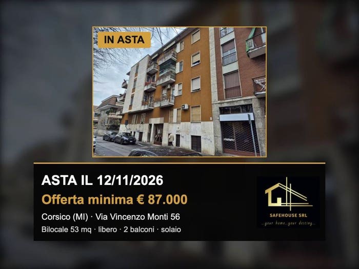 Appartamento bilocale in vendita in Via Vincenzo Monti, Corsico