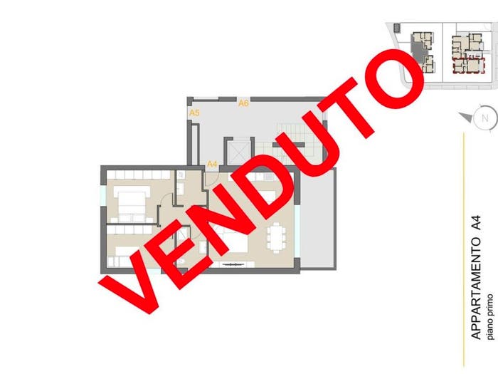 Appartamento trilocale in vendita in Via Marmolada, Fagnano Olona