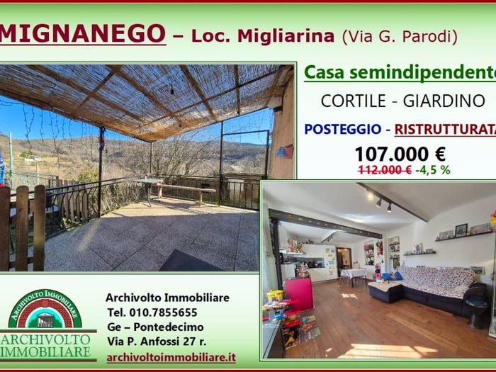 Casa trilocale in vendita in Via Giovanni Parodi, Giovi, Mignanego