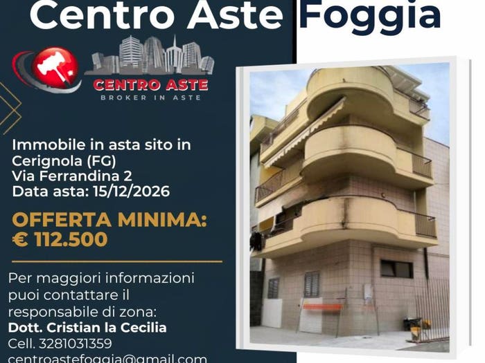 Appartamento quadrilocale in vendita in Via Ferrandina Cerignola FG Italia, Centro, Cerignola