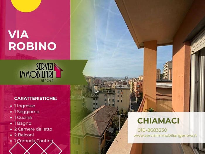 Appartamento quadrilocale in vendita in Via Aurelio Robino, Marassi, Genova