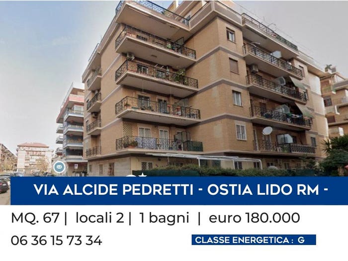 Appartamento bilocale in vendita in Via Alcide Pedretti, Ostia Ponente, Roma