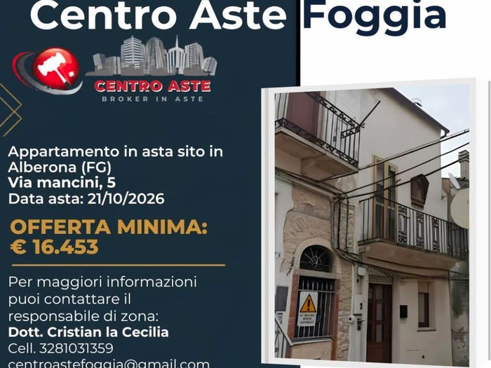 Appartamento quadrilocale in vendita in Via Mancini Alberona FG Italia, Alberona