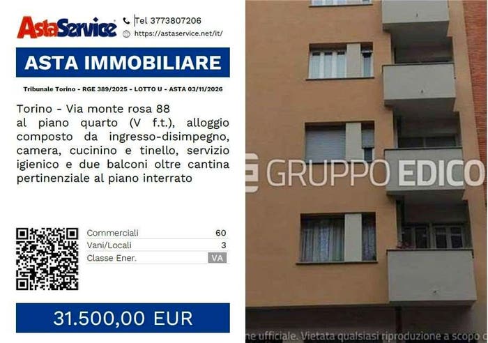 Appartamento trilocale in vendita in Via monte rosa, Barriera di Milano, Torino