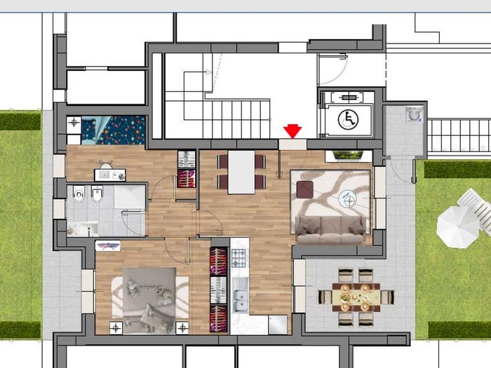 Appartamento trilocale in vendita in Fontanelle, Riccione