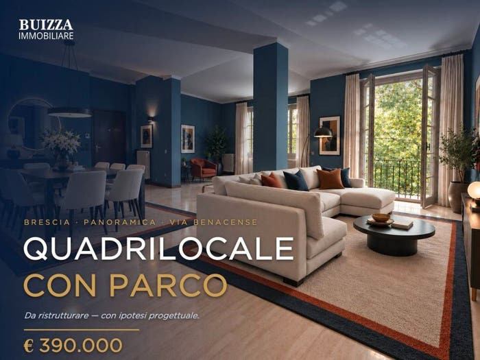Appartamento con 6 locali in vendita in Via Benacense, Panoramica, Brescia