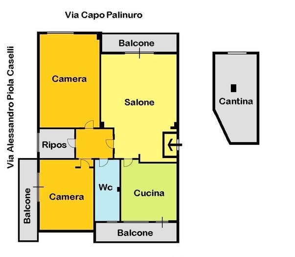 Appartamento trilocale in vendita in Via Alessandro Piola Caselli, Ostia Levante, Roma