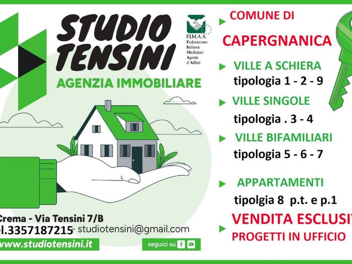 Casa trilocale in vendita in Via Ombriano, Centro, Capergnanica