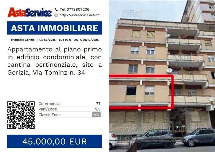 Appartamento con 5 locali in vendita in Via Giuseppe Tominz, Centro, Gorizia