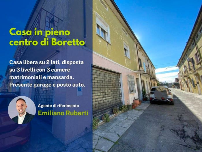Casa quadrilocale in vendita in via felice montanari, Centro, Boretto