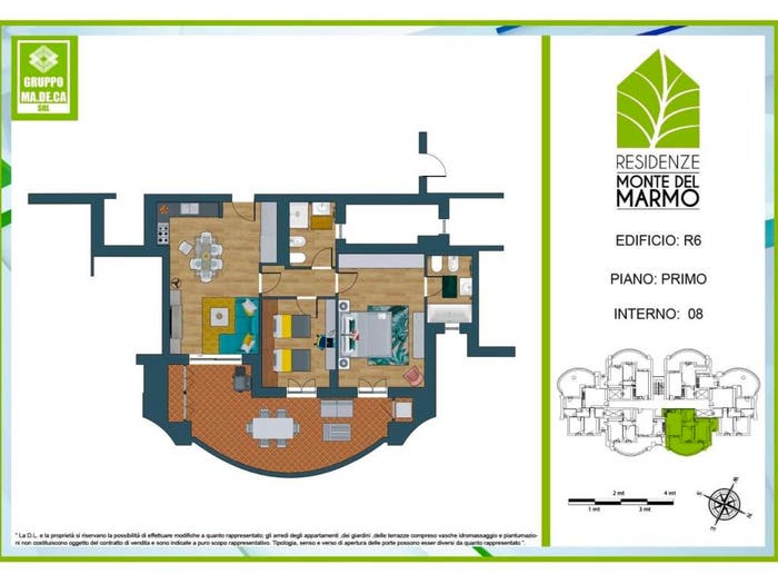 Appartamento trilocale in vendita in Via Monte del Marmo, Casalotti, Roma