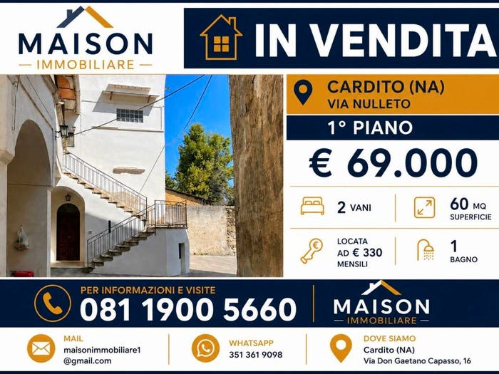 Appartamento bilocale in vendita in Vico Nulleto, Centro, Cardito